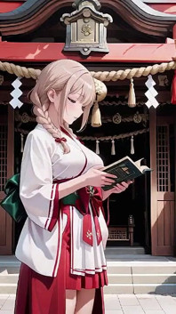 Forbidden Contrast Between Shrine & Bedroom, Wet Secrets Under Red & White Kimono.