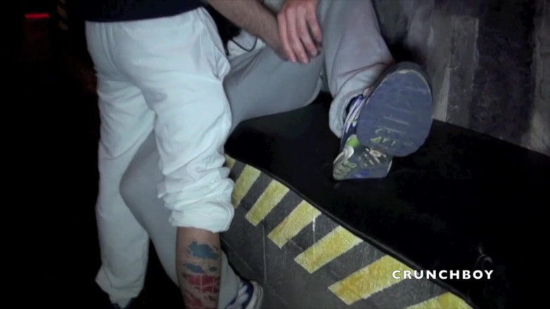 STRAIGHT BOY CURIOUS: Young scally boy fucked by badboy with sneakers domination