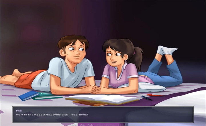 Hentai World: Summertime Saga - Mia mengongkek rakan sekelas jiran saya