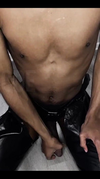 Stroking This Thick Black Cock in Full Scream Cosplay
