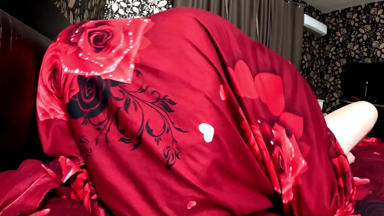 MilfyCalla: Dark Staircase Seduction. Shiny Long Jacket, Under Sheet Sex and...