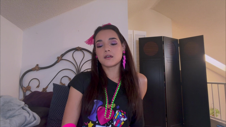 Kink in Time: Zara's Sultry '80s Jerk off Instruction 4K POV Neon Seduction Awaits!
