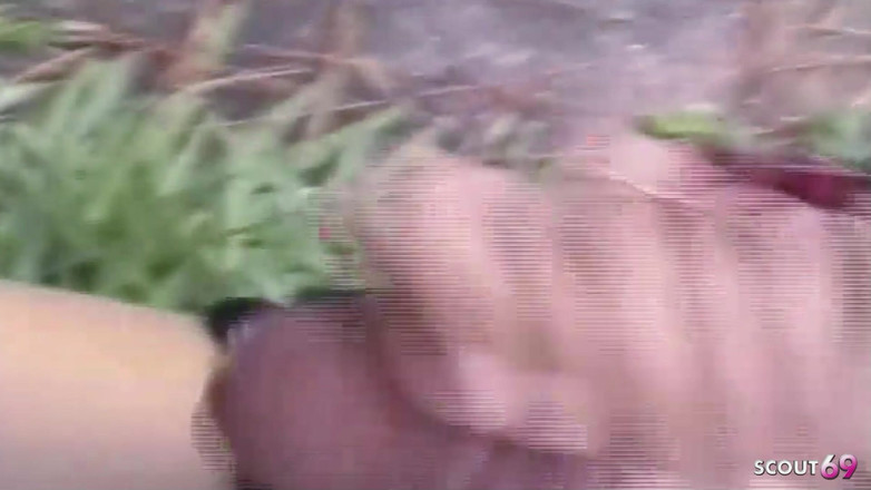 Shemale TS Collection: Une trans à gros nichons se fait sodomiser dans la nature...