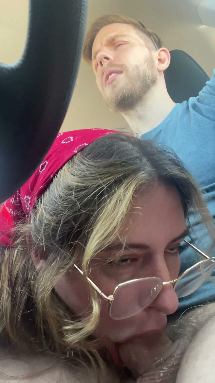 Steve Rickz: Hairy Pussy Slut Gives Me a Car Blowjob During Roadtrip!...