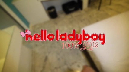 Hello Lady Boy: Petite Thai babe cums hard