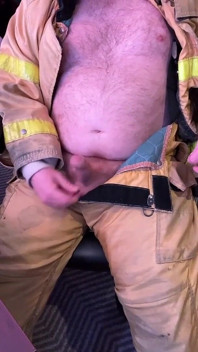 Cum on Fireman Turnout Pants