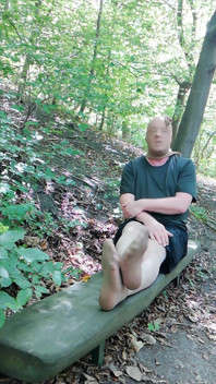 Nylon Fetisch Pause Auf Dem Seilbahnberg