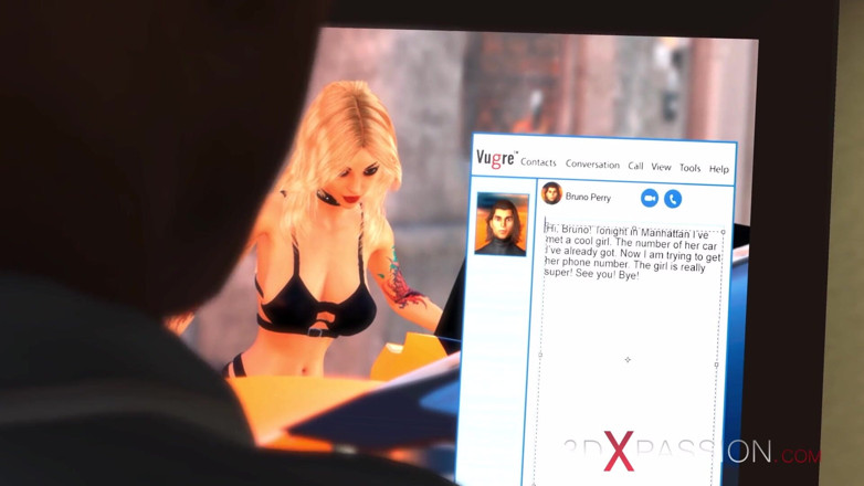 3dxpassion: Seksi motorcu sarışın açık havada zenci bir adam tarafından sert...