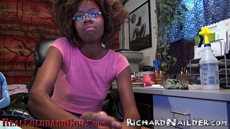 Richard Nailder Hardcore: Beautiful Black Girl Sucks My Big White Cock and I...