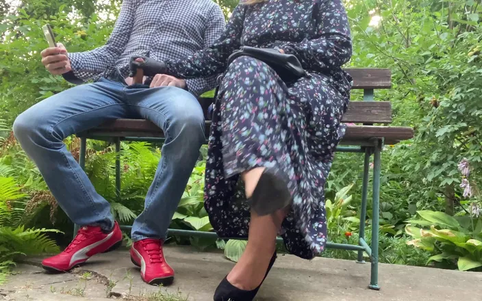 OurFetishLife: Hot handjob latex glove cock outdoor and take glove for...
