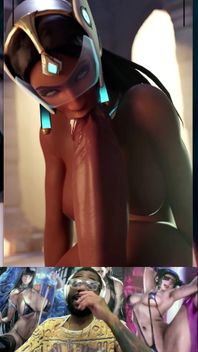 Milky Breast Hard Long Ass Futa Cock Symmentra Sends You This Sucking Her Own Dick