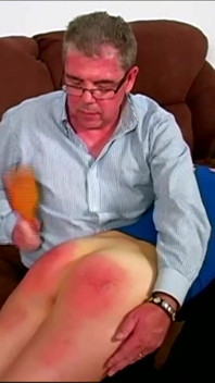 Joelle's Hairbrush Spanking