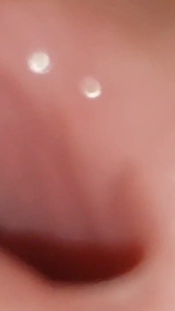 Wide Hole Filled with Pre Cum in Close up