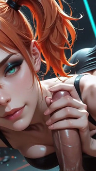 Orange Heat in Liquid Black (ai)