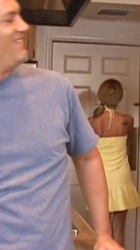 A Blonde Fucks a Guy so She Can Lay by the Pool of Her Friend.
