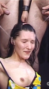 Piss & Cum Gangbang with Sexy Julia