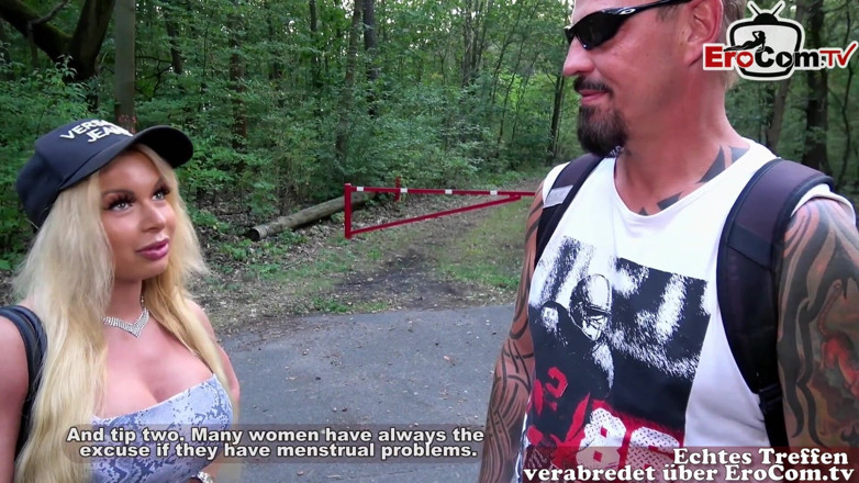 EroCom: Niemiecka blinddate na świeżym powietrzu z dużymi piersiami mięśni nastolatka na...