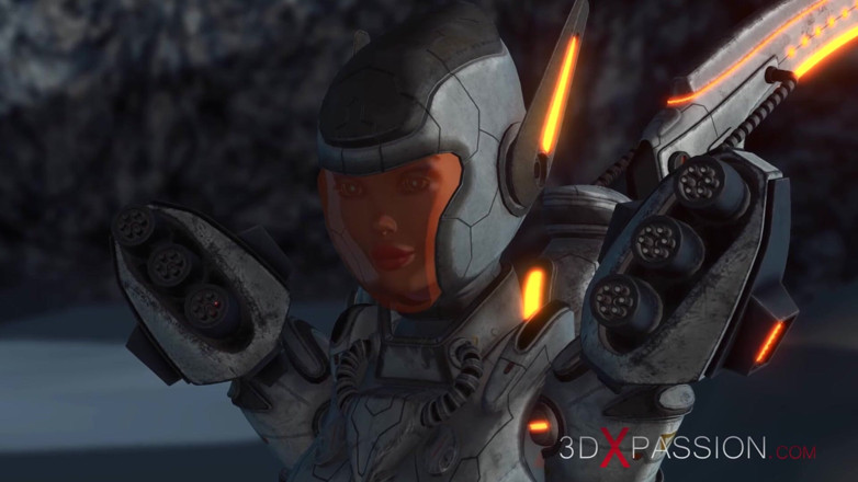 3dxpassion: Fêmea alienígena é fodida com força por explorador de ficção científica...