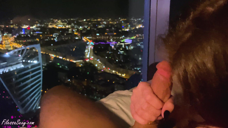 Filessa: Hot girlfriend sensual sucking dick and fucking near the window