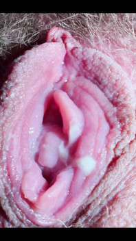 Open Pink Pussy Full of Grool