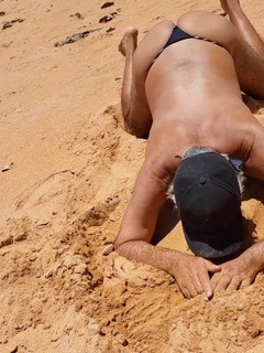 Ladysilvas: Ladysilva in Panties on the Beach What a Hot Slut