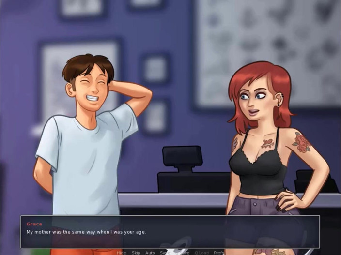 Cartoon Play: Summertime saga teil 242 - entspann dich nach dem unterricht mit dem...