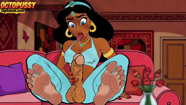 Octopussy Lovers Club: Futanari. Puteri Jasmine Girl dengan batang besar. Porn Aladdin Series.
