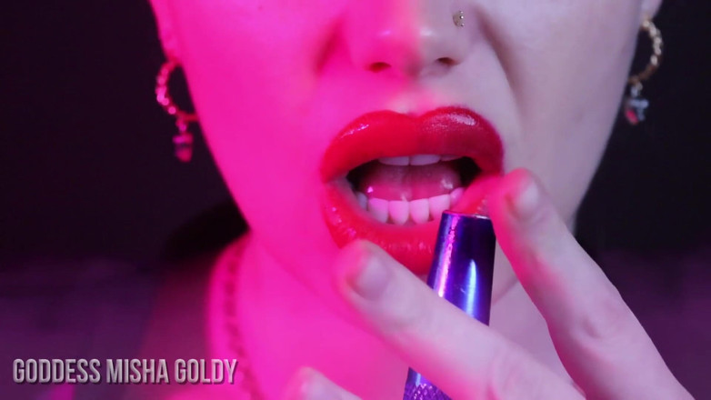 Goddess Misha Goldy: Deepening your lips addiction and reprogramming you into the powerless...