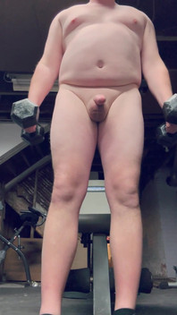 Naked Chubby Exhibition Gym