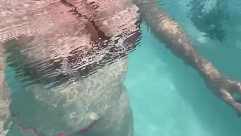 Artemisia Love: Artemisia Love Flashing Her Perfect Big Tits Underwater and Smoking...