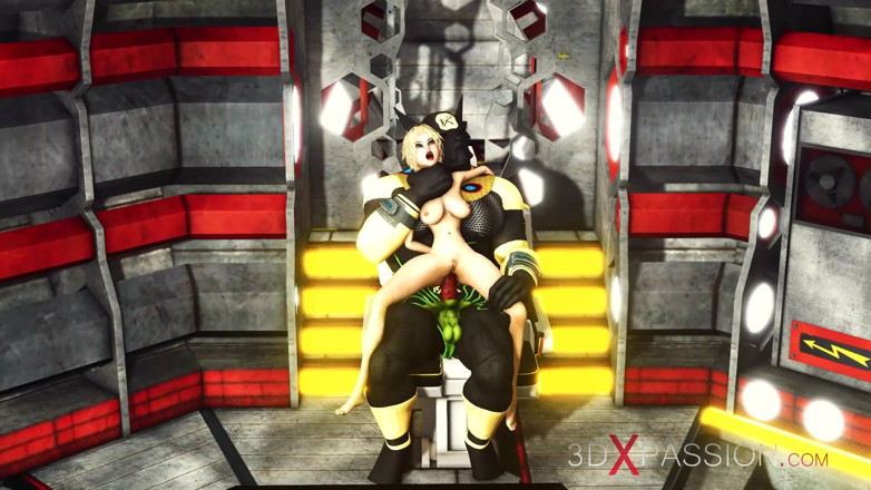 3dxpassion: Mimozemský sex! Anubis ošuká sexy super blondýnku na exoplanetě