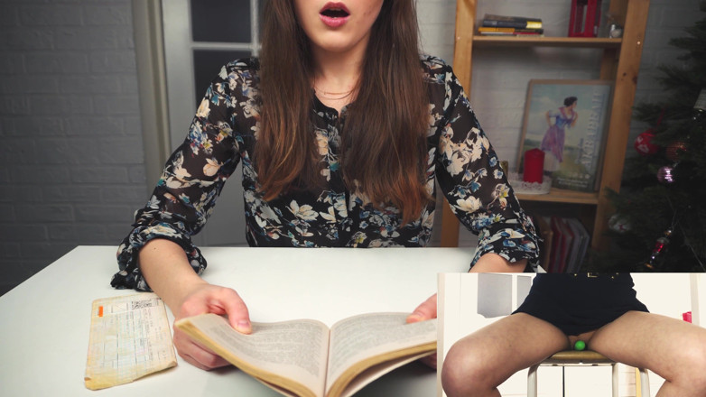Rita_Solo: Literaler orgasmus von einer jungen schönheit. Auf einem vibrator sitzen