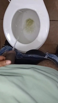 Dick Out of Pants and Urinating at Work