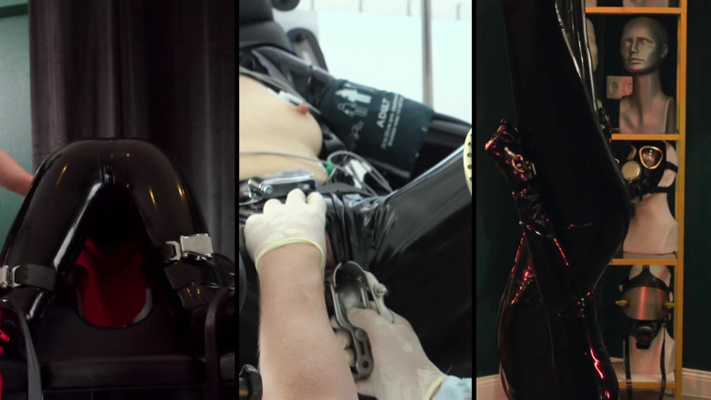 Rubber pervs: Povești din clinica de cauciuc: 2 dominatoare feminine și cuplul în latex
