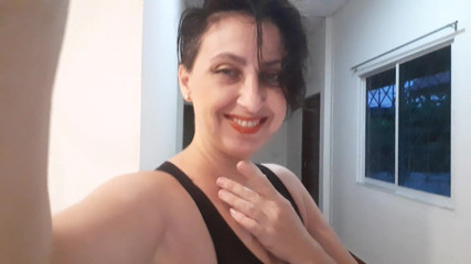 Regina Noir: Solo of Regina Nior. Black transparent panties - 1
