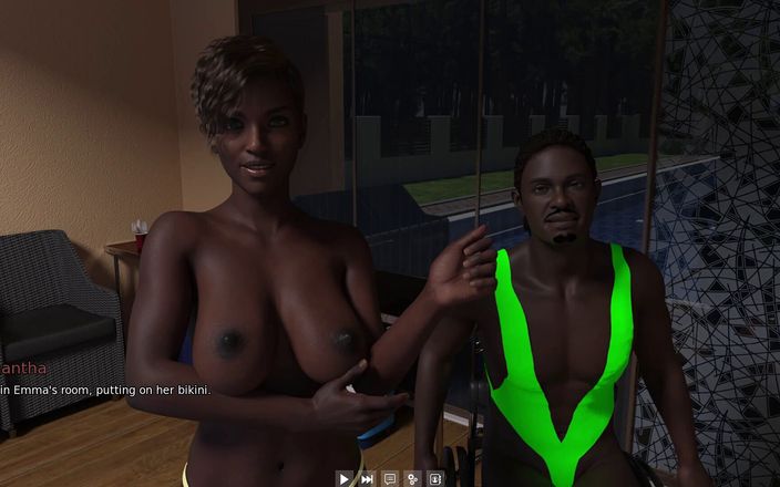 3D cartoon porn: Mon dortoir 135 - la soirée seins nus de la piscine (anniversaire) commence