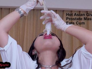 Asian Goddess: 122 caliente asiática da masaje de próstata come semen