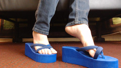 Abby Anna: Shoeplay flip flip tebal wedge