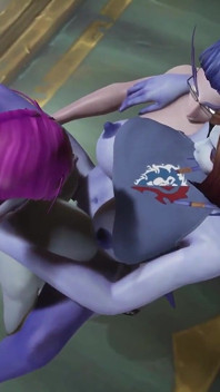 Elfy Futa mają trójkąt z gorącą demonową dziewczyną podwójną penetrację | Warcraft parodia porno 3D