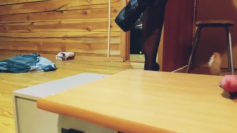 Foxy feets VR studio: Sesi CBT kasut tumit hitam