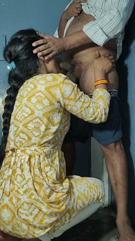 Hot Indian Desi Married Stepsister Suck My Big Dick Till Cum in Mouth