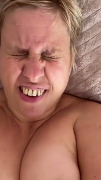 German MILF Fucked POV with Creampie While Creaming