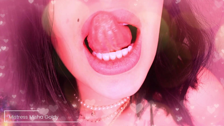 Goddess Misha Goldy: Sembahlah bibir kristalku! JOI