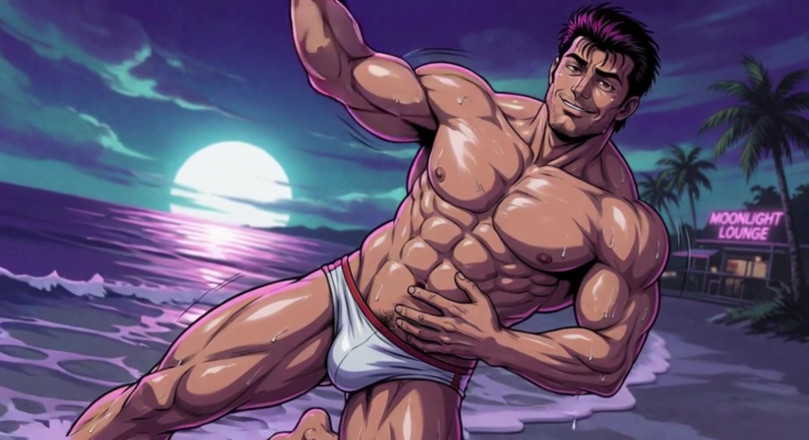 Erotic Man: Ai Muscle Hunks sulla spiaggia