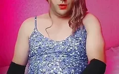 Solo Sexy Shemale at Home Privately Dressing and Getting Ready for Cam Shows