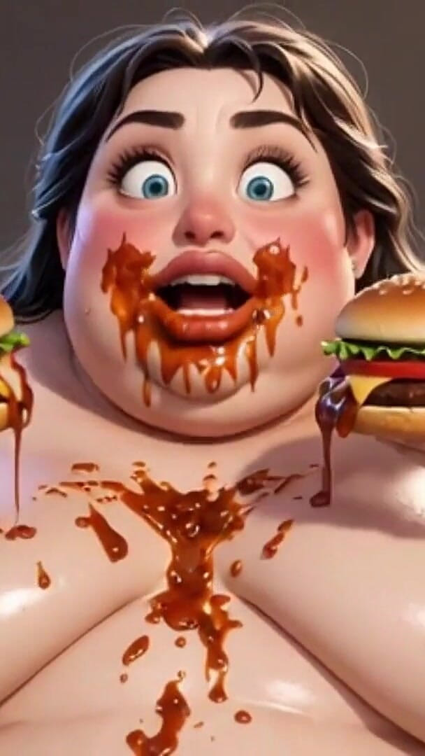 Anime Hentai: Obese Ugly Slave Covered in Food - Humiliated by Gorgeous Mistresses