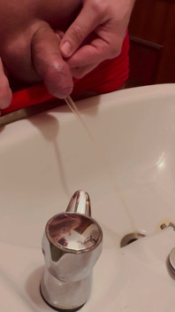 Peeing in the Sink.