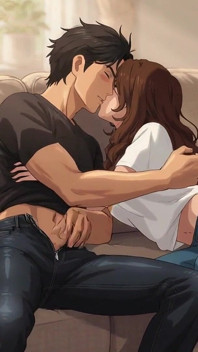 Saya mengongkek adik tiri teman wanita saya (19) semasa dia menonton anime hentai