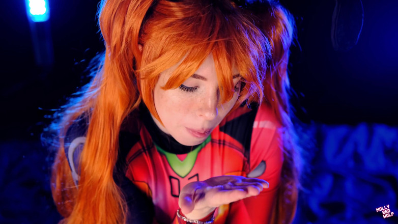 MollyRedWolf: hot randi asuka Langley 4k! dohra pravesh, 3 kamshot