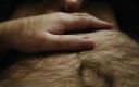 TheUKHairyBear: Hairy British Bear Stroking His Furry Belly and Bushy Cock